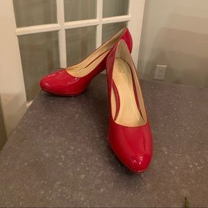 Red Patent Leather Cole Haan Pumps